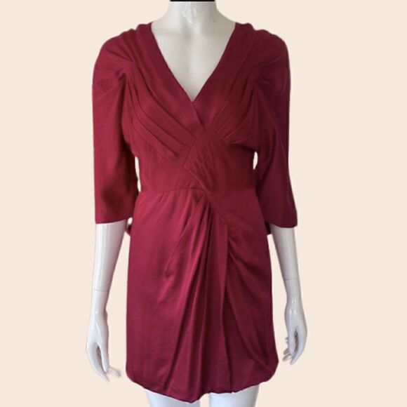 BCBGMAXAZRIA Runway Berry Pink Mini Dress Size 2 - Picture 1 of 12